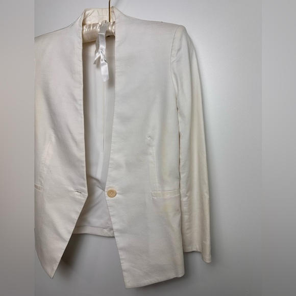 Helmut Lang White Cotton Blazer - Picture 5 of 7